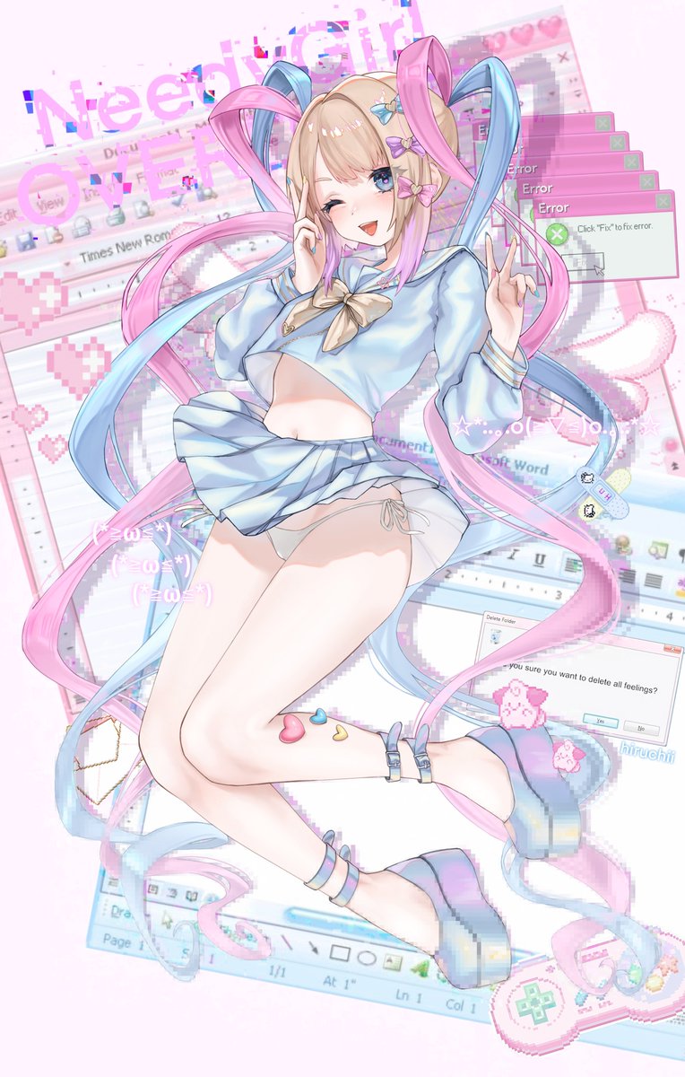 Hiruruchyan's tweet image. HIII im hiruu! i love drawing menhera sad girls a lot 🤍💉
#PortfolioDay