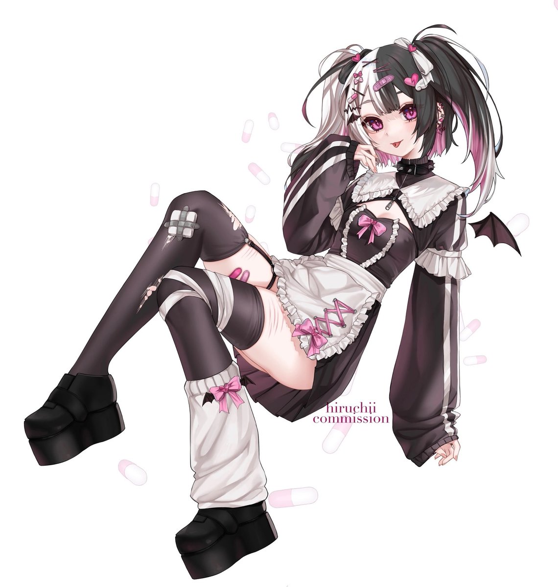 Hiruruchyan's tweet image. HIII im hiruu! i love drawing menhera sad girls a lot 🤍💉
#PortfolioDay