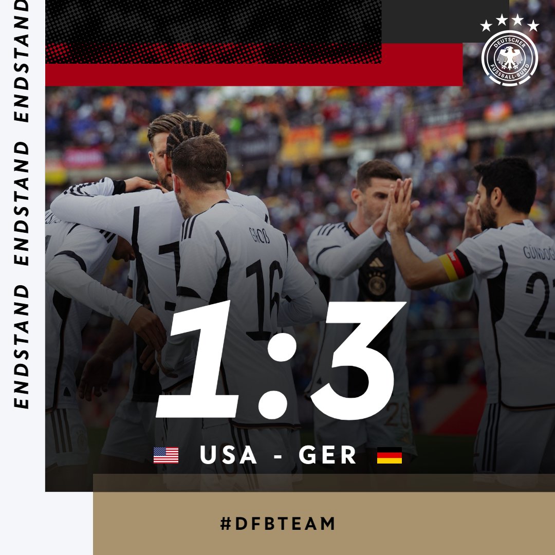 ⏱️ 90.+2 Min. ABPFIFF! Das hat riiiichtig Spaß gemacht heute! 🔥 🇺🇸🇩🇪 1:3 #USAGER #DFBTeam | 📸 Philipp Reinhard/DFB