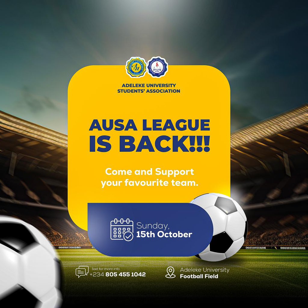 ausa_connect's tweet photo. BACK, BIGGER &amp; BETTER⚽️🧏🏾 https://t.co/dRYFwn57Gl