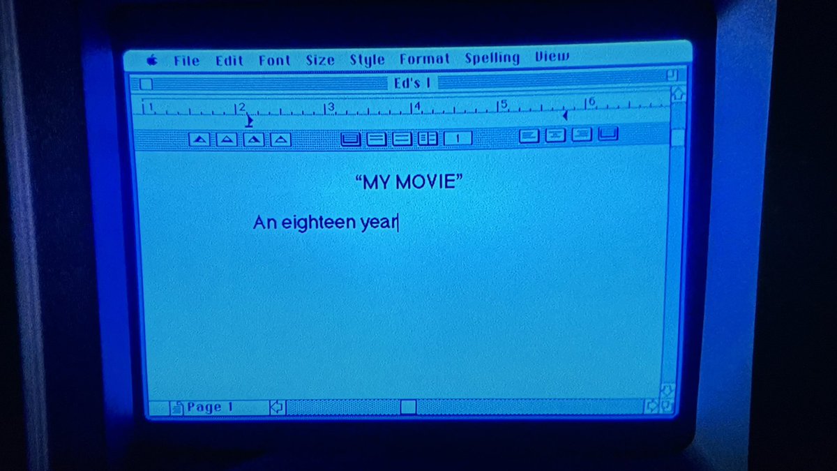 Ed writing his first screenplay on Maurice’s Mac in the first season of Northern Exposure.

#NorthernExposure #Apple #creativity #art #screenplay #Mac