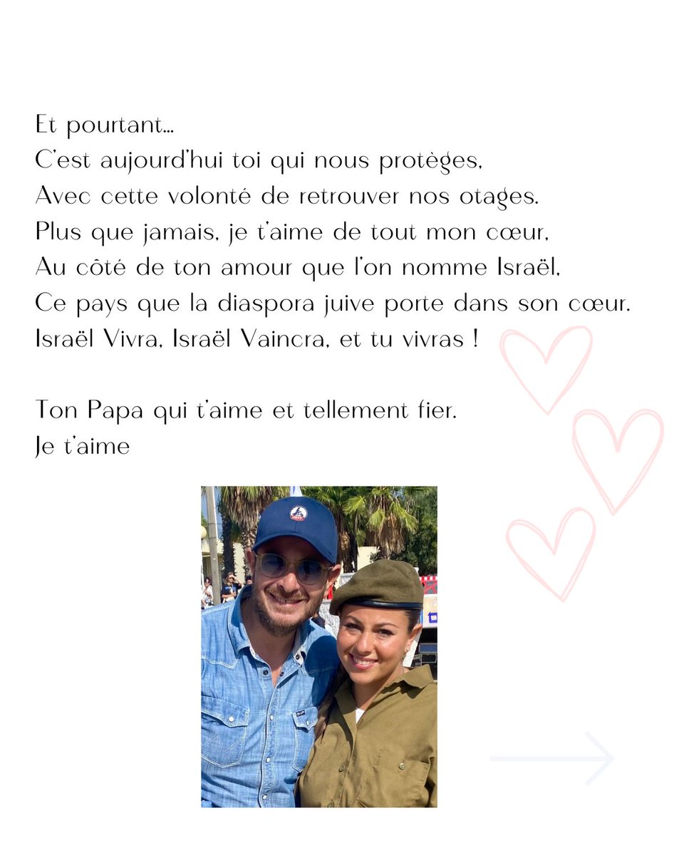 ParentiArnaud's tweet photo. Poème à ma fille 
Je souhaitais partager ce message à tous les parents.
Mais au delà de cette lettre d’un père à sa fille, ce message est universel… pensée aux parents du monde entier qui sont sous le choc face à cette barbarie sans nom. #israel #terrorisme #papa https://t.co/4q2f3N7X40