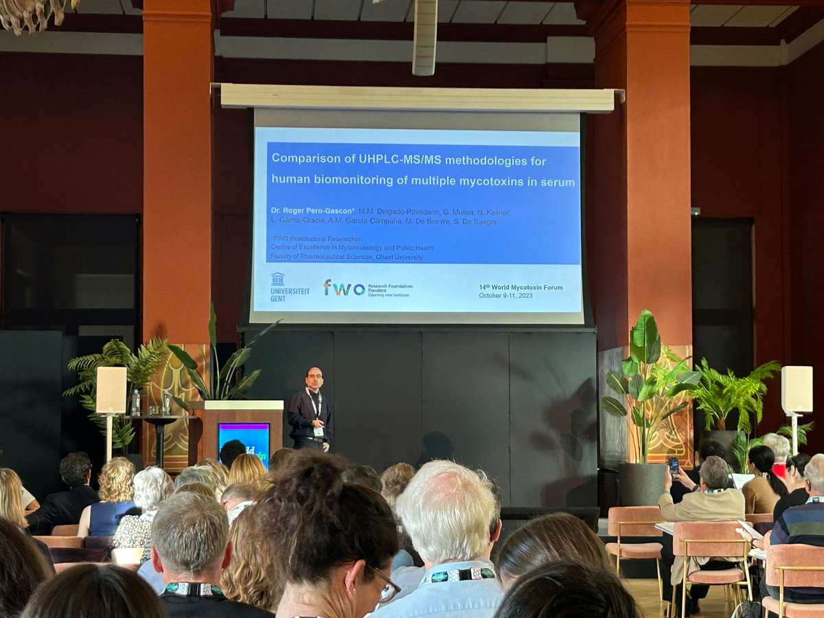 RogerPeroGascon's tweet photo. It was a pleasure to participate at the #WorldMycotoxinForum in Antwerp and present our UHPLC-MS/MS methods for human biomonitoring of multiple mycotoxins in serum.

Thanks to the organizers @MycotoxinForum @saeger_sarah , @MartheDeBoevre and all the incredible speakers! #WMF2023 https://t.co/8yXvVX7vOj
