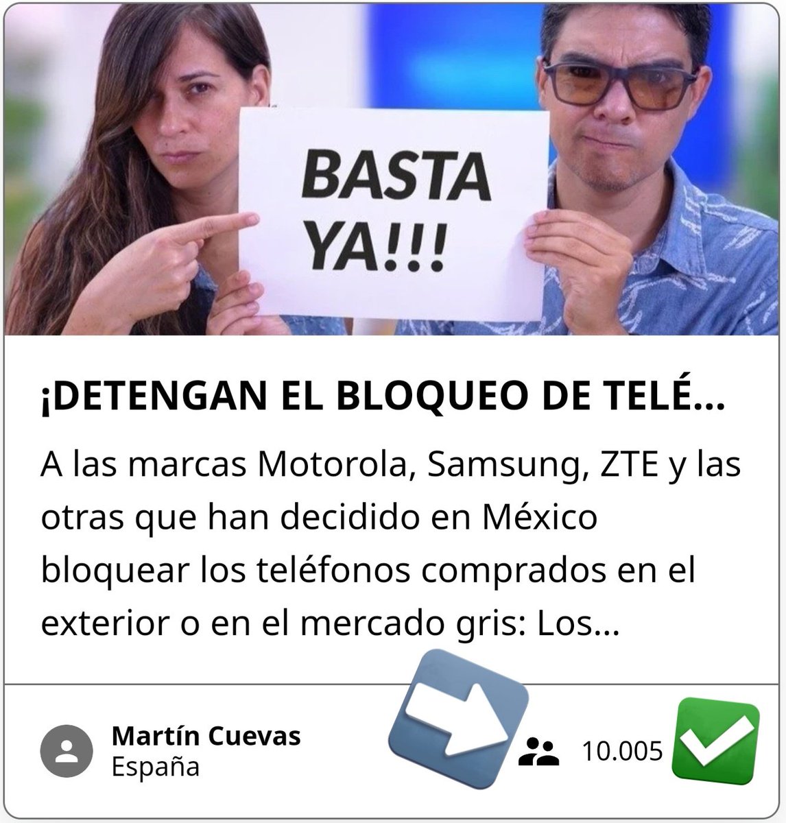 TecnonautaTV's tweet image. Samsung y Motorola dejen de bloquear los teléfonos de sus clientes!!

¡¡10.000 personas ya firmaron (en pocas horas)!!

Aquí el problema → youtu.be/N_8cX4VdjPY

Firma aquí para que se retracten e impedir que estas medidas lleguen a tu país → chng.it/TMHWhLkQR2