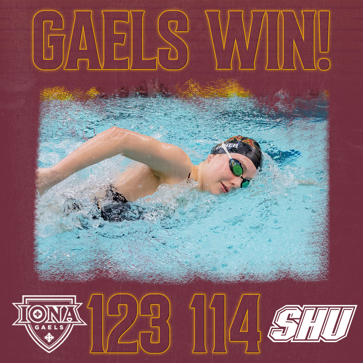 #GAELSWIN!! 

The <a href="/IonaSwimming/">Iona Swimming & Diving</a>  men earn their second win of the season, as the women's program picks up their first win over Sacred Heart!

#GaelNation | #MAACSwim