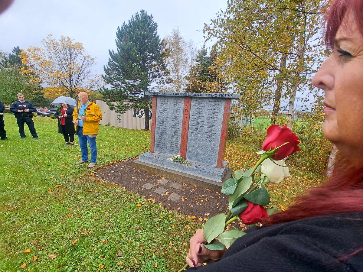 Very honoured to attend today's Memorial Monument Ceremony in Grand Falls Windsor. It was comforting to reconnect with our MADD family 💕