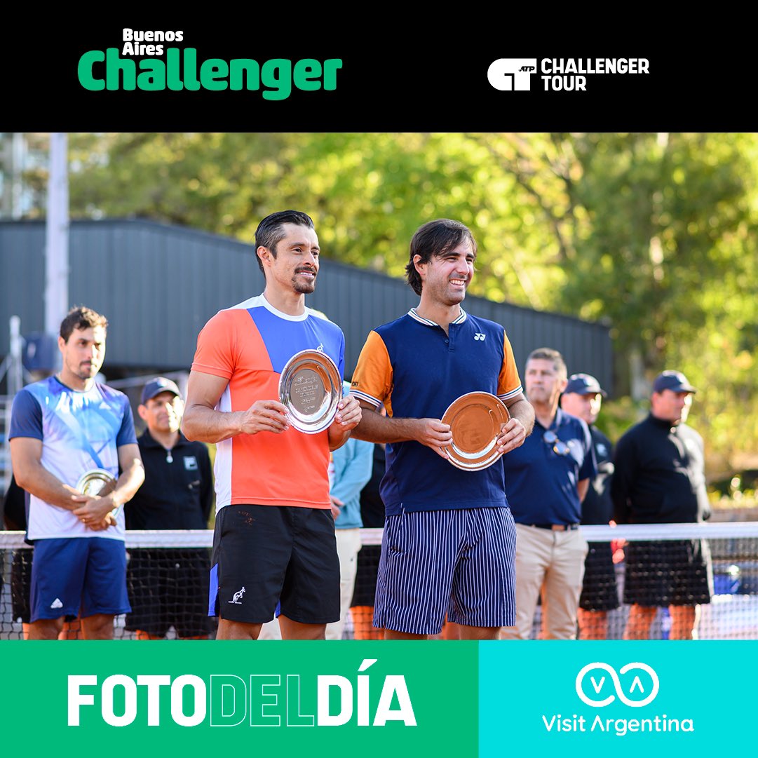 📷 La foto del día, presentada por @visitargentina 🏆 Los campeones de dobles del #ChallengerBA: el ecuatoriano Diego Hidalgo 🇪🇨 y el colombiano Cristian Rodríguez 🇨🇴