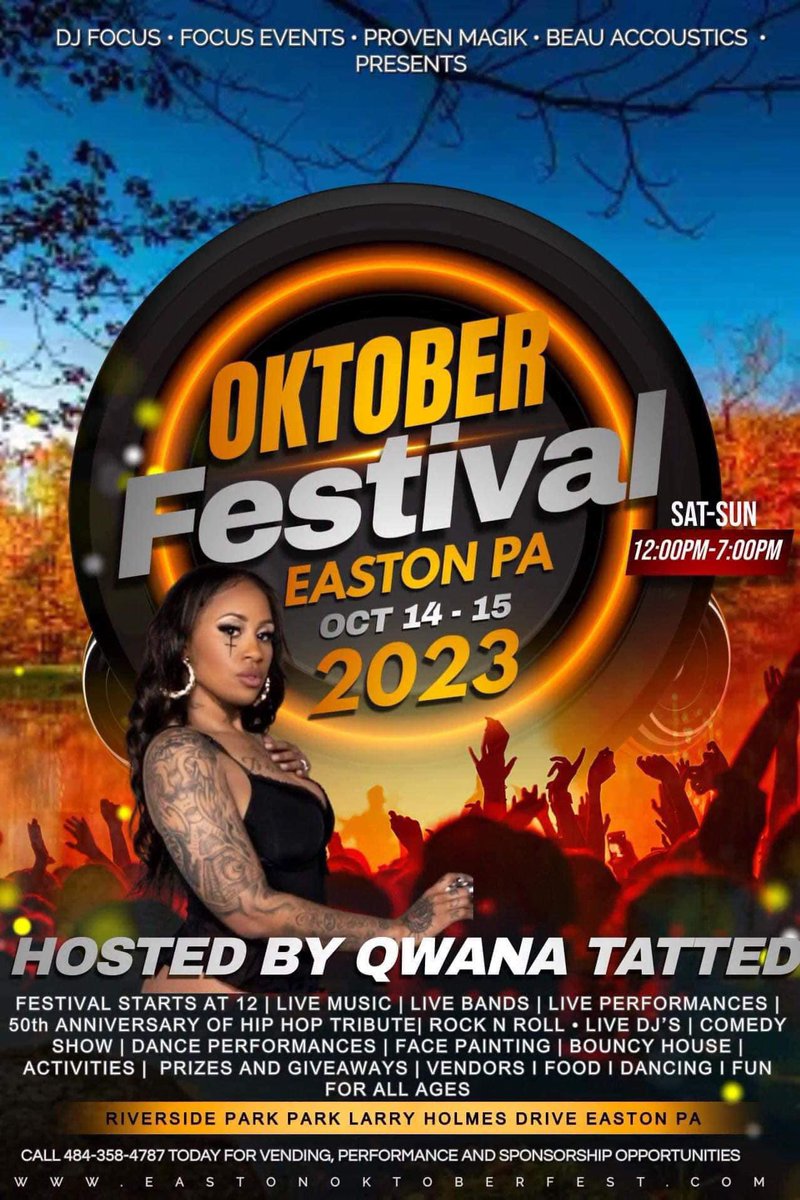 EdiblePacks's tweet image. Octoberfest with All The Baddies And Come See us In Easton Pa Riverside. Live performances and @3lcatering7 lip smacking food will be there.