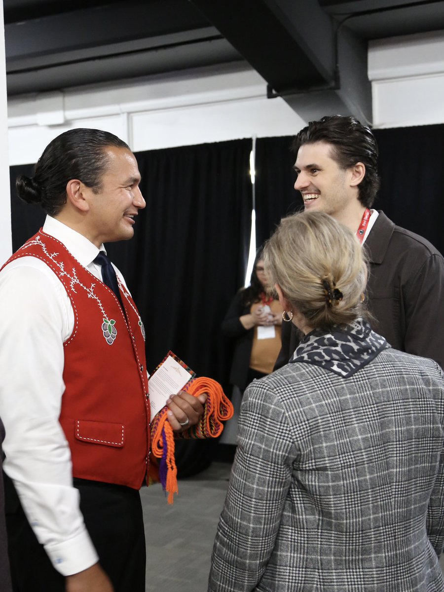 WabKinew's tweet photo. Thank you to President Chartrand and the Manitoba Métis Federation for the very warm welcome at the annual general assembly this morning. 

Today I re-committed to recognizing Louis Riel as the rightful First Premier of Manitoba. https://t.co/tM0ZbsArcj