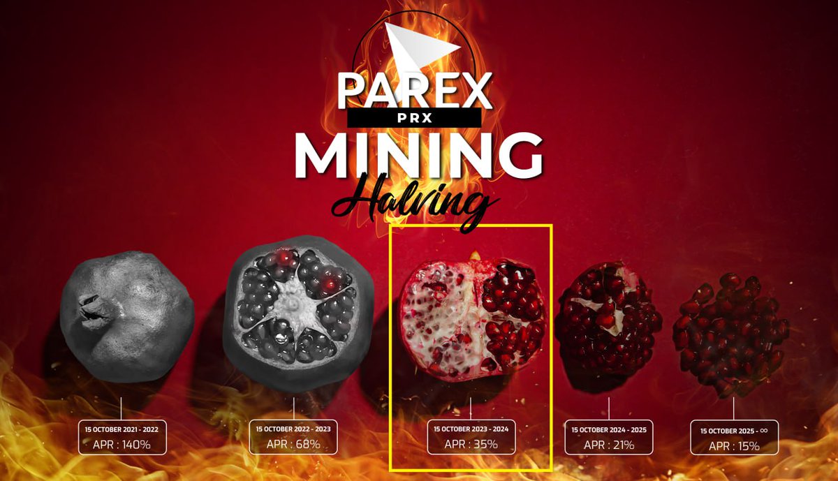 Hello Fam! ❤️
We are very close to a new #halving. 

The #Parex ecosystem continues to grow and evolve. 

With the next halving cycle, the transformation accelerates even more.

In 30 hours, we will enter a new cycle. ⌚
Together for the better! 🔥❤️💪