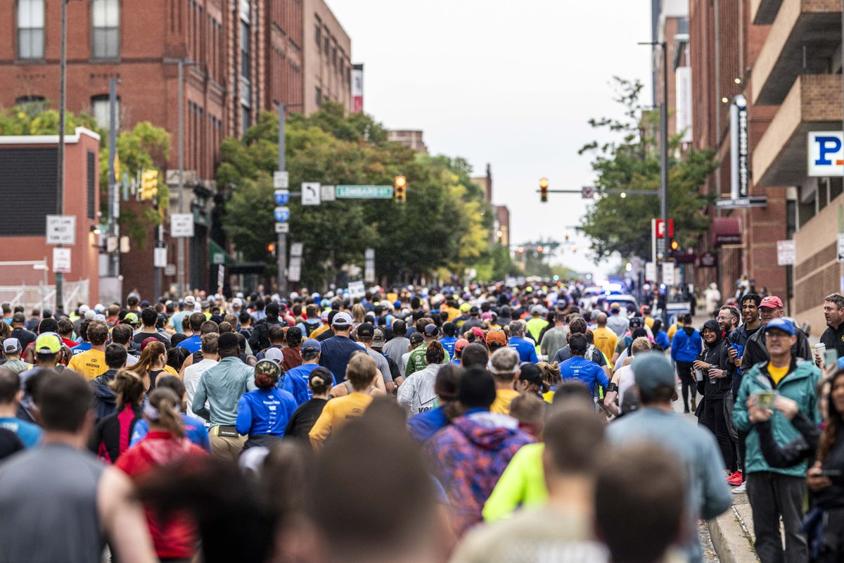 BaltimorePolice's tweet photo. We would like to thank our dedicated officers and partners for ensuring the safety and success of this year's @baltrunfest We would also like to sincerely thank all the runners and volunteers who courageously endured the rain. We salute you #runbaltimore https://t.co/E6myfD3sD6