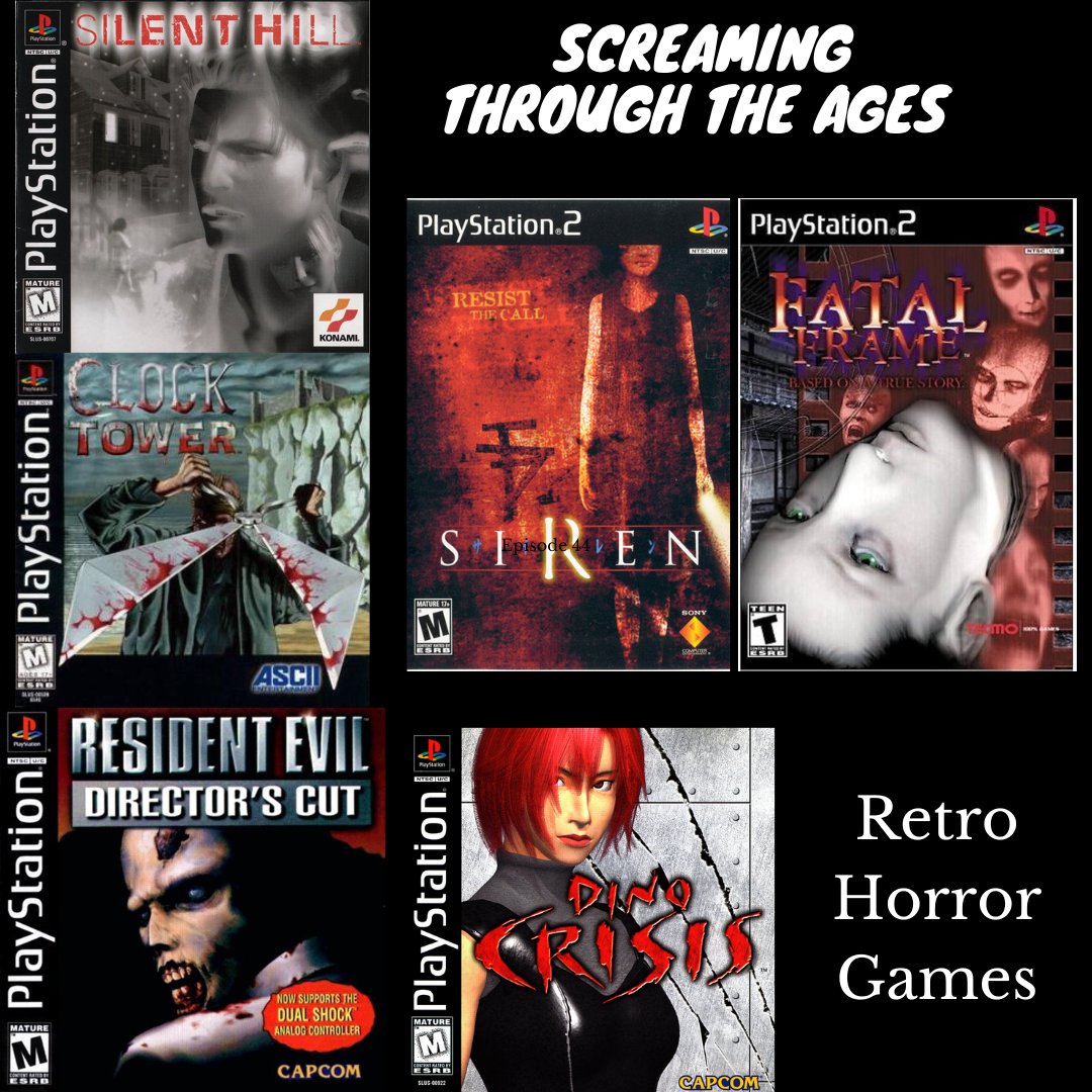 A bonus episode of Screaming Through the Ages is available now. In this episode I'm joined by Josef Wilke of @SpookySchoolPod to discuss retro horror games (mainly PlayStation 1 and 2). Check it out wherever you get your podcasts. #retrohorror #PS1 #PS2