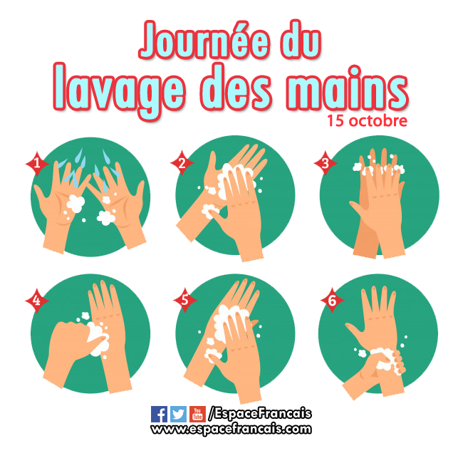EspaceFrancais's tweet photo. #15octobre : Journée mondiale du lavage des mains 🧼
Elle est dédiée à la sensibilisation des populations pour se laver les mains avec du savon afin de prévenir de certaines maladies.
#Lavage #Mains #Hygiène #Prévention #LavageDesMains #Propreté #Soin #Médical #JMLM #JMLM2023 https://t.co/78VciHW42M