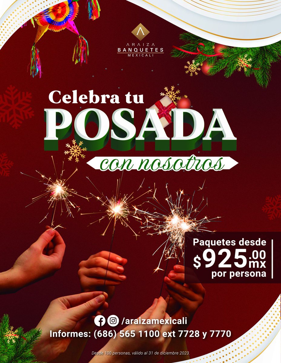 Para esa celebración muy especial del mes de diciembre.
#Mexicali #mexicalifood #mexicalilife #Posadas #posadasnavideñas #posadas2023 #hotelaraiza