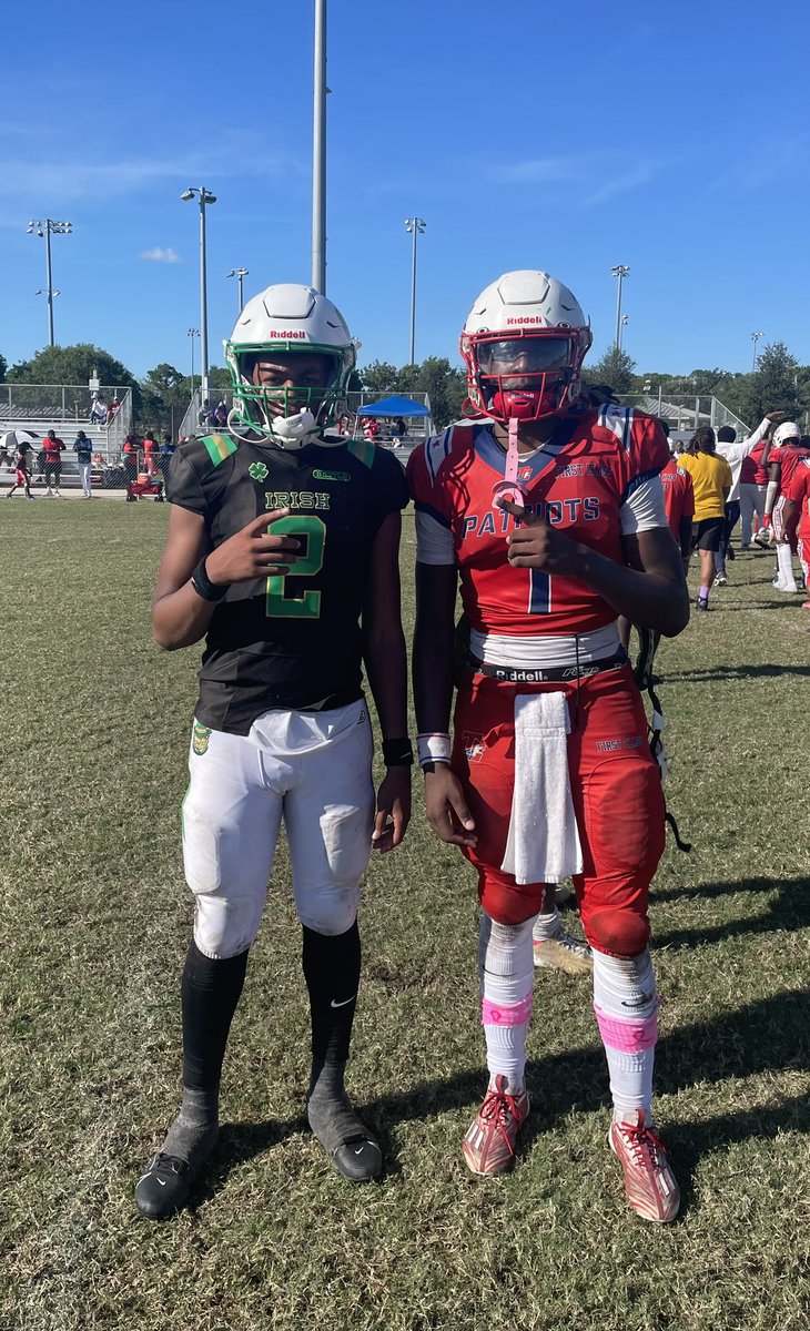 DanielTerryQB1's tweet image. Great day of football. Finished with a rushing TD,throwing TD , and the win! Have to give a s/o to @champmonds and his TC Patriots team. Respect to yall boys for playing a great game!! #QB #BiggerThanFootball