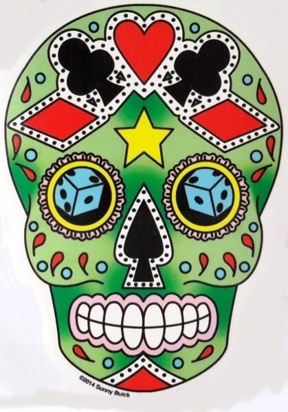 #Lucky #Gambler #SugarSkull #cards #dice #Hearts #Clubs #Diamonds #Spades #Stickers #Vinyl #Decal #Art by #SunnyBuick 

👉 ebay.com/itm/3333185309…