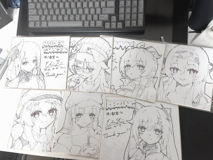 たくさん描いたーー!!!!(徹夜) 持っていきます!現地でも少しかけたらいいな…!💪💪💪