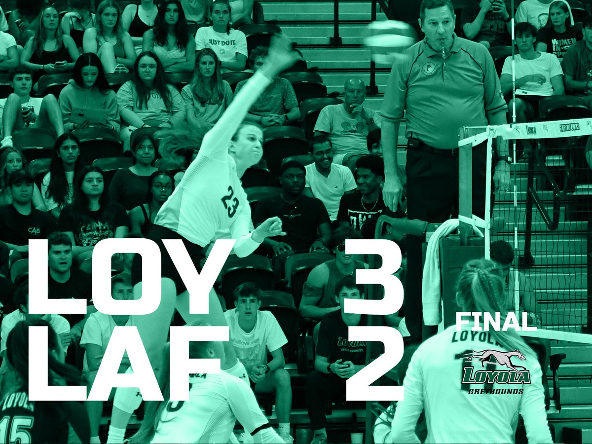 FINAL: @LoyolaHounds 3, Lafayette 2 Hounds win in 5! Crawford with her first career double-double (12 kills, 15 digs); Link (15), Brenner (12) & Churney (11) also with 10+ kills. Soares 32 assists, Sekunda 29 + 9 kills. #gohounds | #patriotvb | @Patriot_Gameday