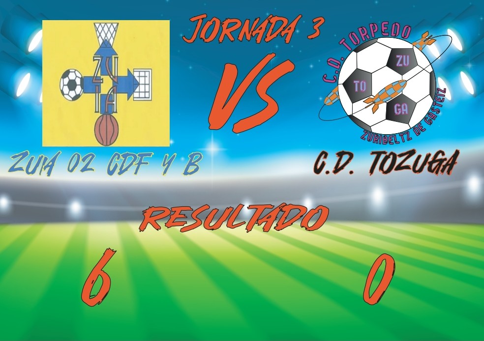 COPA REGIONAL FEMENINO

RESULTADO:
⚽ JORNADA 3
🎽<a href="/Zuia02futbola/">Zuia 02 C.D.F y B</a> 6 - CD TOZUGA 0

#CopaRegionalFemenina, #temporada20232024, #TorpedoFemenino, #Familia, #Orgullo, #Esfuerzo, #Superación
#GoazenTorpedo