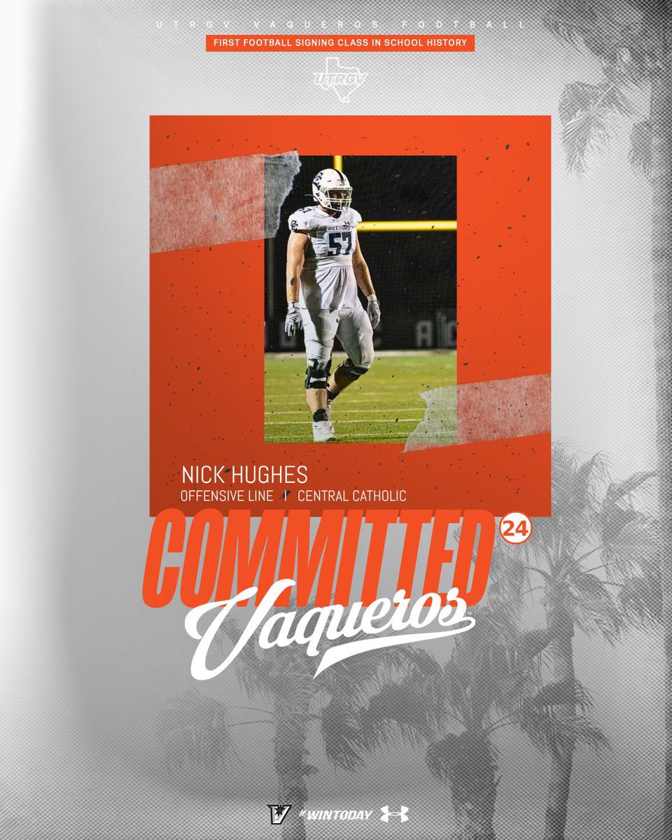 NickHughes57's tweet photo. After a great visit to The University of Texas Rio Grand Valley I am excited to announce that I am 100% committed. V’s up. ✌🏻🔥🌴💪🏻
#WinToday #BFD
@CoachJeffBowen @CoachTBush @CoachAdayMac11 @CoachJSimmons_ @CoachTMarciano @CoachKurfehs @willgoodloe https://t.co/G8LmPoYTHe