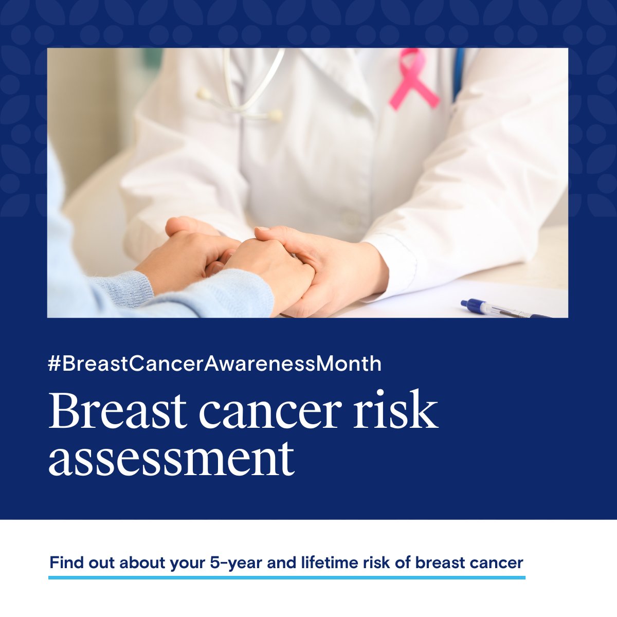 InovaSchar's tweet image. Knowledge is power! Learn about your 5-year and lifetime risk of breast cancer by taking this FREE breast cancer risk assessment: profilers.evaliahealth.com/v3/c08c73e5-d2…

#BreastCancerAwarenessMonth