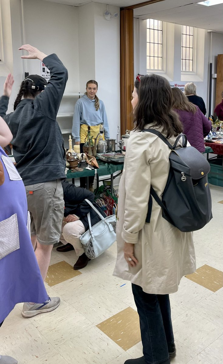Lots of great treasures as always at the <a href="/LeasideUnited/">Leaside United Church</a> Awesome Sale (and some spontaneous dancing, too!). Thanks to all the volunteers who work so hard on this successful event, from which a portion of the funds go to support the community in #DVW.