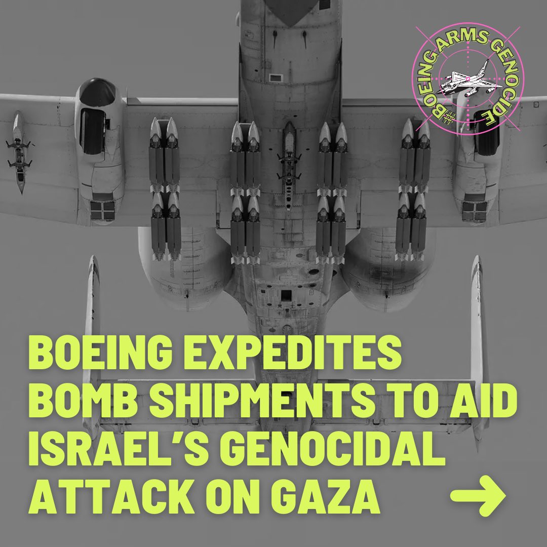 #BoeingArmsGenocide tweet media