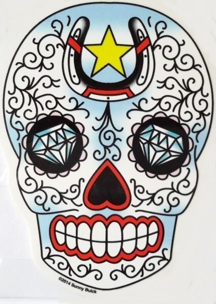 #Lucky #Horseshoe #Diamonds #SugarSkull #sticker #Vinyl #Art #Decal by #Sunny Buick #DiaDeMuertos 

👉 ebay.com/itm/3333185309…