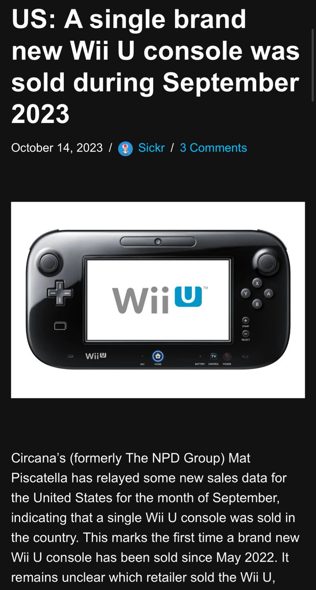 pnkconvertible's tweet photo. the Nintendo WiiU has sold more copies this month than Ancient Dreams in A Modern Land. https://t.co/ZjP0EGYRF9