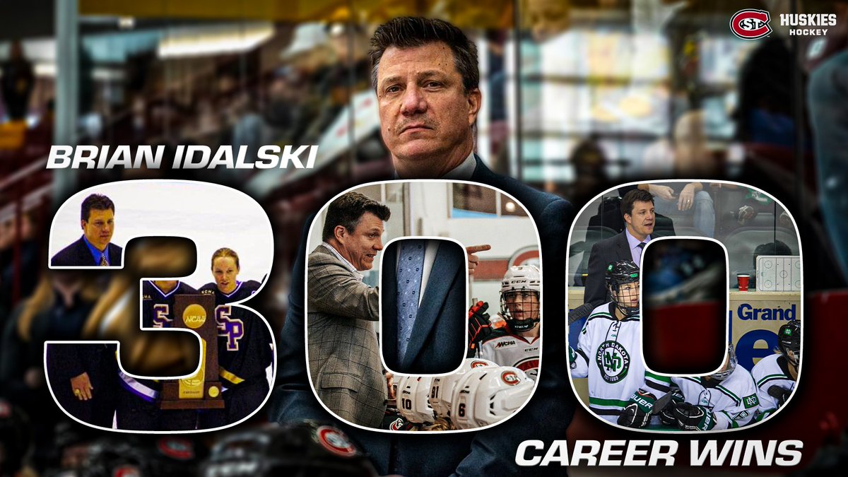 𝐌𝐫. 𝟑𝟎𝟎.

<a href="/Coach_Idalski/">Brian Idalski</a> becomes the 25th member of the 300 NCAA win club 🫡

#HuskyHockey 🏒