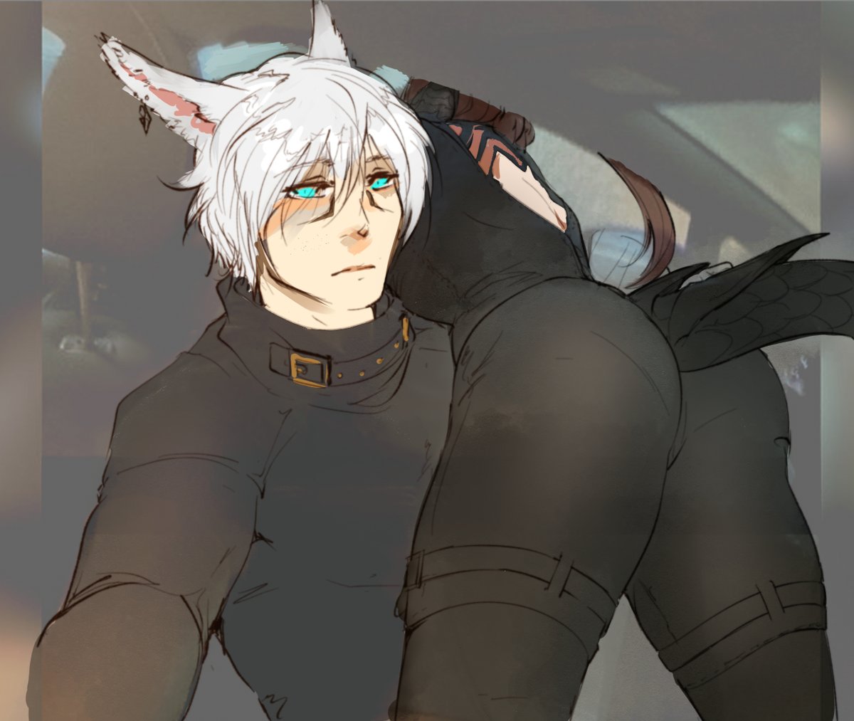 cluewoof's tweet photo. belated bday redraw for @Rynthie [ hatel / idris ] https://t.co/01XoASjRIy
