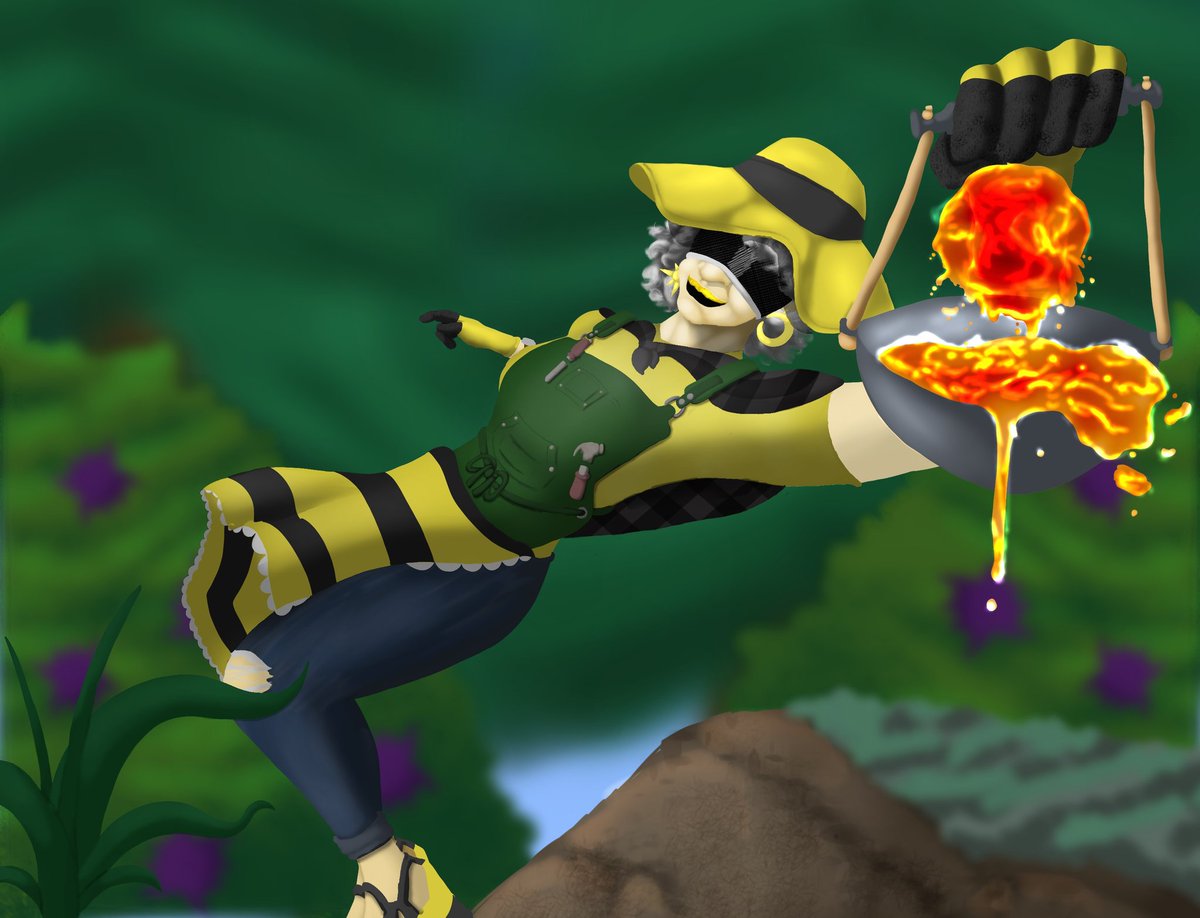 Krsxt23's tweet photo. A little art collab I did with some friends, we made bee and garden charteres for paldins, heres my gardener seris. #savethebees #paladins #fun #games #art #2dart
@Dedoggie 
@SketchyBtheGOAT 
@DragonZ3n 
@Alyssa09617160 https://t.co/nHv7zW5qmw