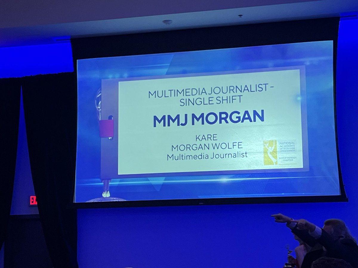 drsteuss's tweet image. The #midwestemmys Multimedia Journalist-Single Shift award goes to @kare11’s @MorganWolfeNews !