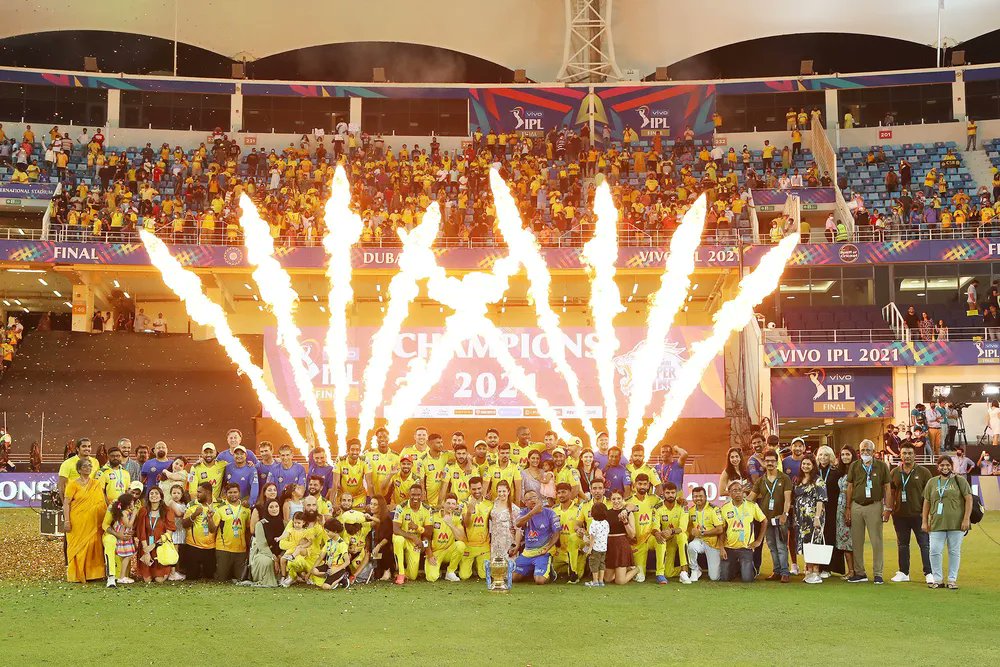 CSK_Zealots's tweet photo. On this day in 2021.
"Everywhere we go.. Everywhere we goooo.. we're the Chennai boys, making all the noise everywhere we go."
@Chennaiipl #Champions #4thTrophy https://t.co/pJpG1ZslHV