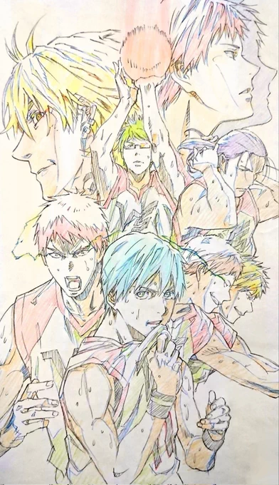以前書いた絵ですm(__)m #とにかくワチャーッと集合してる絵を晒す見た人もやる