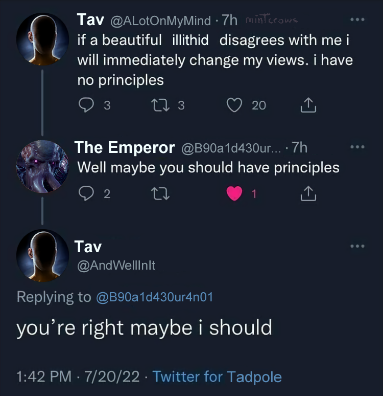 more emperor sillies

[#bg3 #baldursgate3 #bg3spoilers]