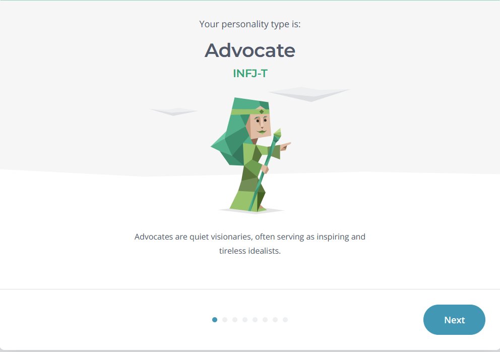 Emzlisle's tweet image. Not sure how accurate this is to me but I did my best. #PersonalityTest 16personalities.com/free-personali…