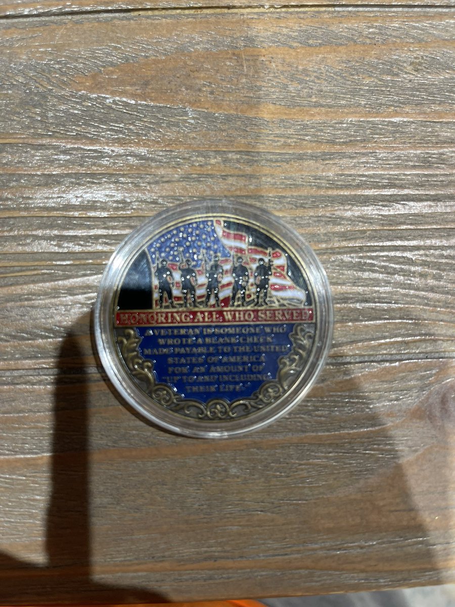 MyersKurt's tweet photo. I am use to getting ducks but this was great surprise. Thank you to the person that left this challenge coin for me.  For me that was better than any duck. #BigSexyJK #Veterans #challengecoin #jeepjk #jeepwrangler https://t.co/UQcjX2iFb7