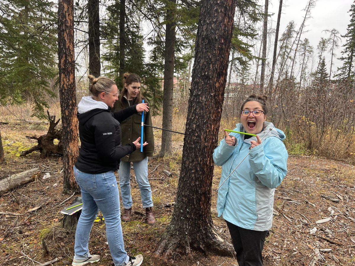 insideeducation's tweet photo. Taking tree measurements, coring &amp; wrapping up a wonderful weekend of forestry career discovery with an amazing crew of #abed teachers! 🌲🍂

Thanks to @FRIAA_AB, Forestry Futures Alliance, @Work_Wild, @westfraserEWP,  @NRCan &amp; @ConserveAlberta for making this #InsidePD possible! https://t.co/Cwfi1L52hD