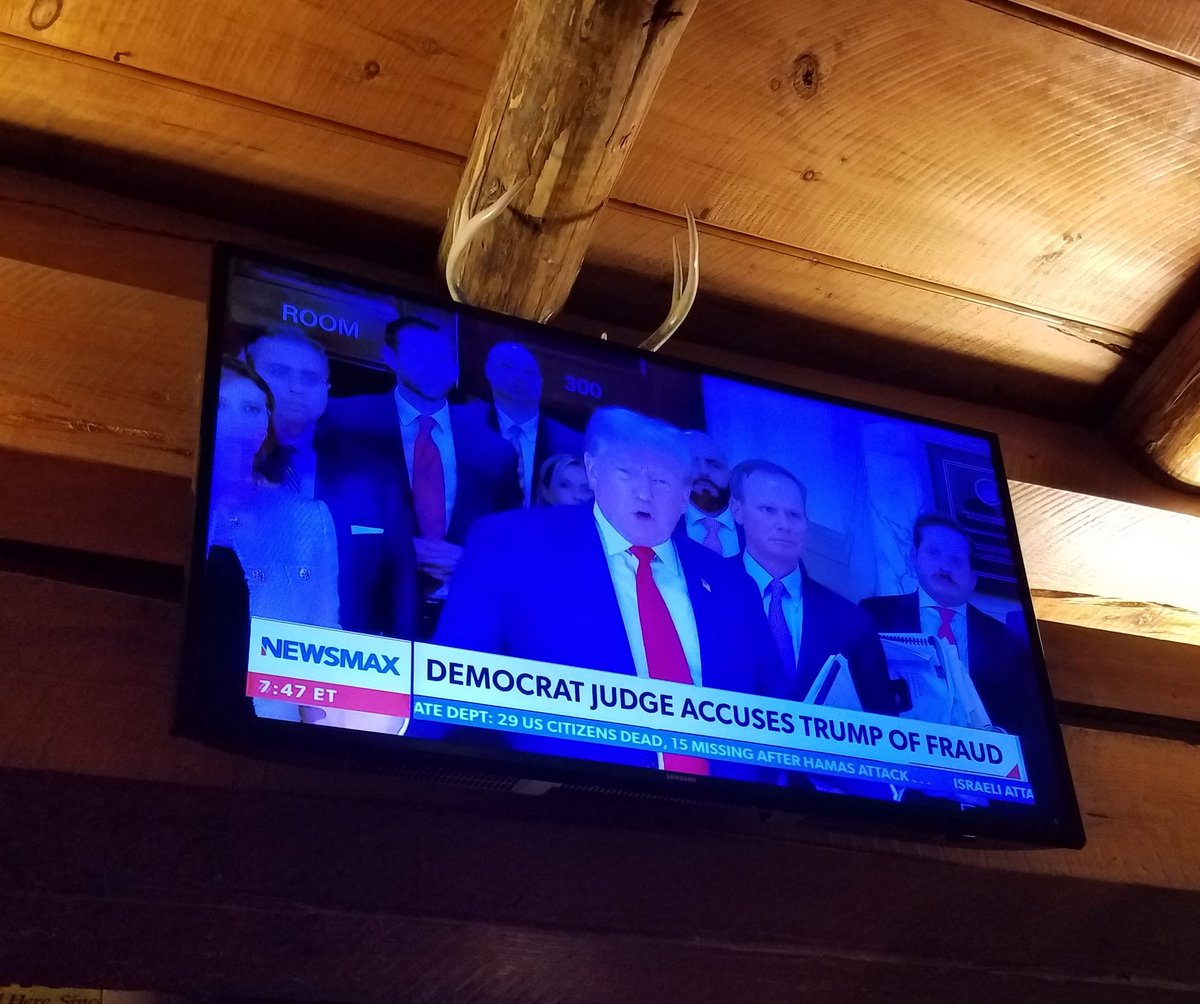 Watching @NEWSMAX at The SawMill Inn Richfield Wisconsin 🇺🇸