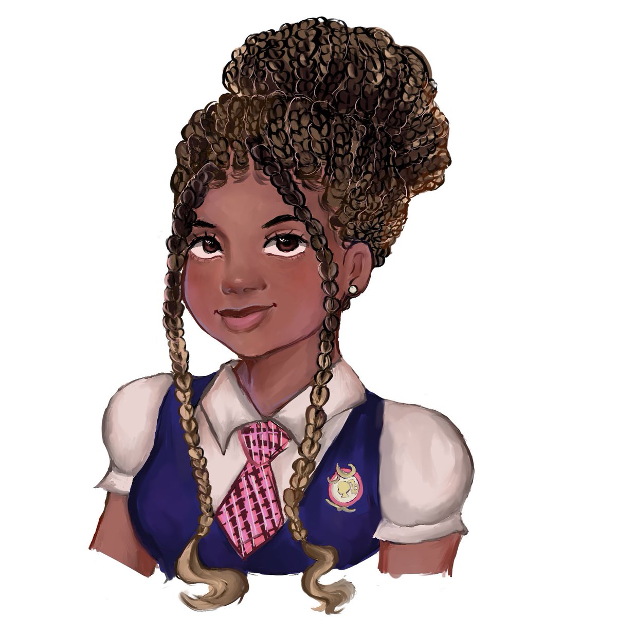 arioodleart's tweet photo. [1/2] headshot commission for @marigeex :D shes serving barbie realness. https://t.co/EntMWERseS