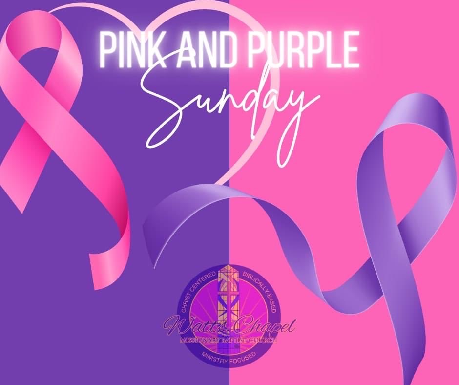 October is Breast Cancer and Domestic Violence Month and tomorrow we recognize and celebrate all who have overcome, survived, or been healed. Please wear your pink and/or purple in honor!