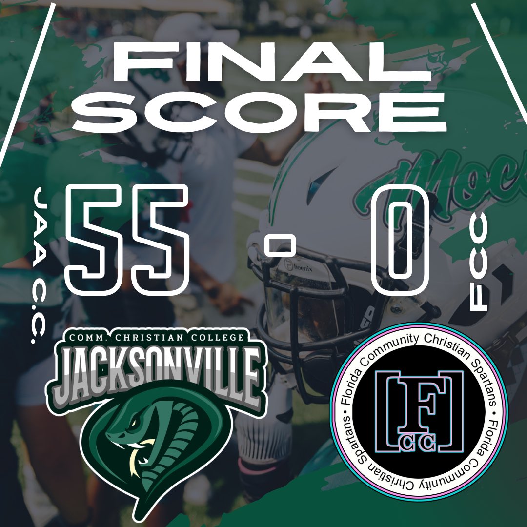 Mocs Win! The Jacksonville A.A. Comm. Christian College Mocs defeats the FCC Spartans in a 55-0 Homecoming victory 🐍🔥🐍🔥🐍🔥🐍🔥🐍 #GoMocs #DefendThe904 #CollegeFootball #CollegeGameDay