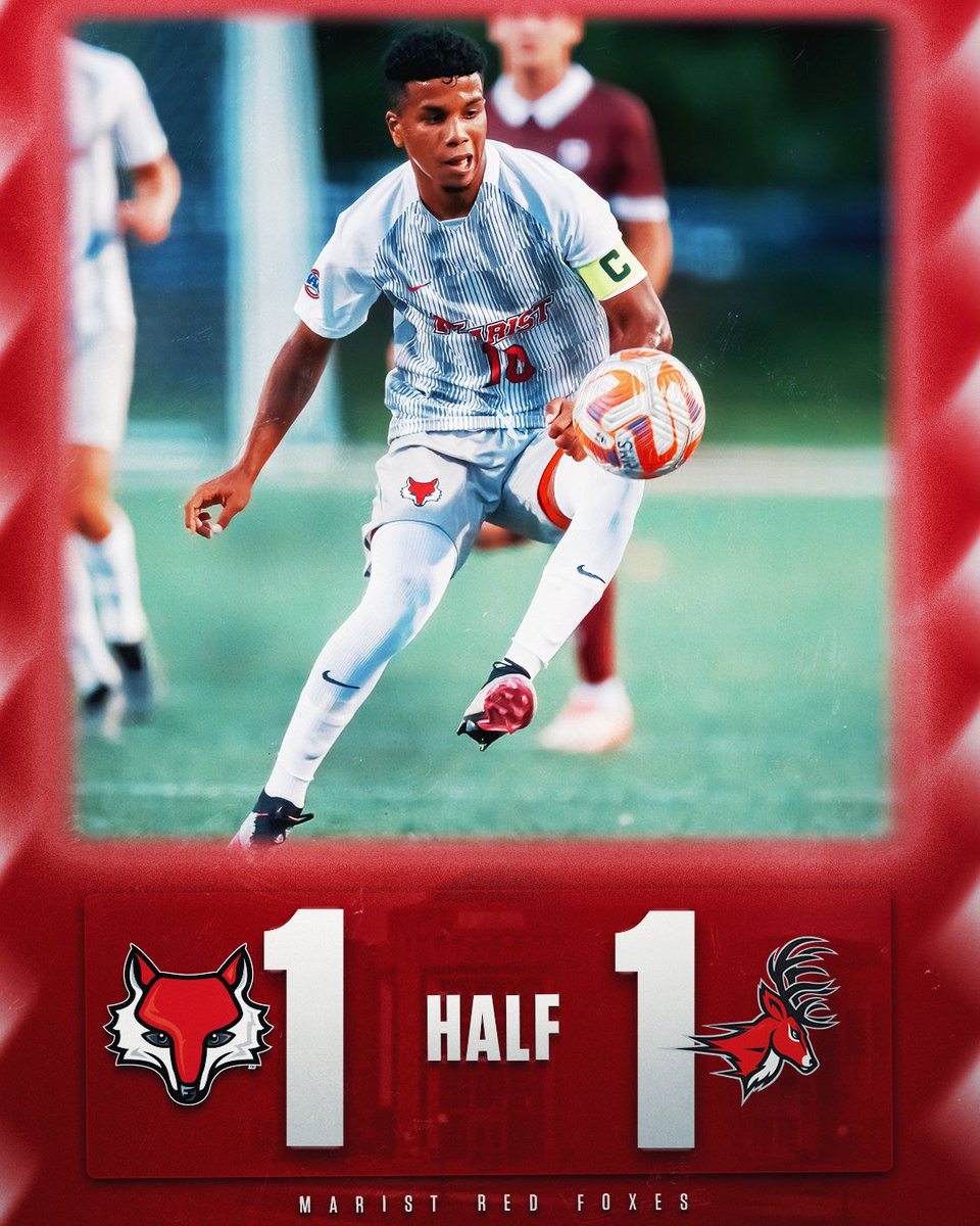 MaristMensSoc's tweet photo. Tied at the half!

Finish the match strong Red Foxes!! https://t.co/FltqeSwOHv