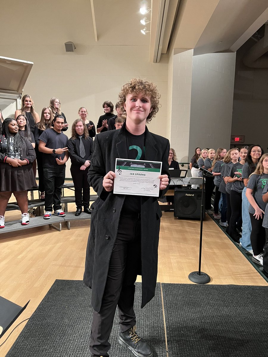 Proud of senior Ian Sprong - lifetime achievement in choral arts!! <a href="/OFR5_Activities/">Orchard Farm R-V Activities</a> <a href="/OrchardFarmRV/">Orchard Farm RV</a>