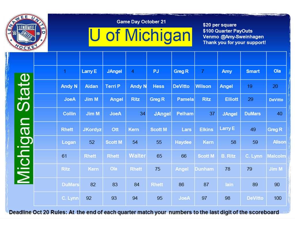 $20 squares for a good cause!
Get yours before they are gone!