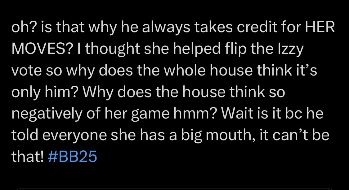 sydnyadmu's tweet photo. have you considered misogyny is a foundation of society so everyone overlooking america's moves is a societal issue that everyone in the house is part of on some level like its.....everyone's misogyny https://t.co/1w5644e7yY