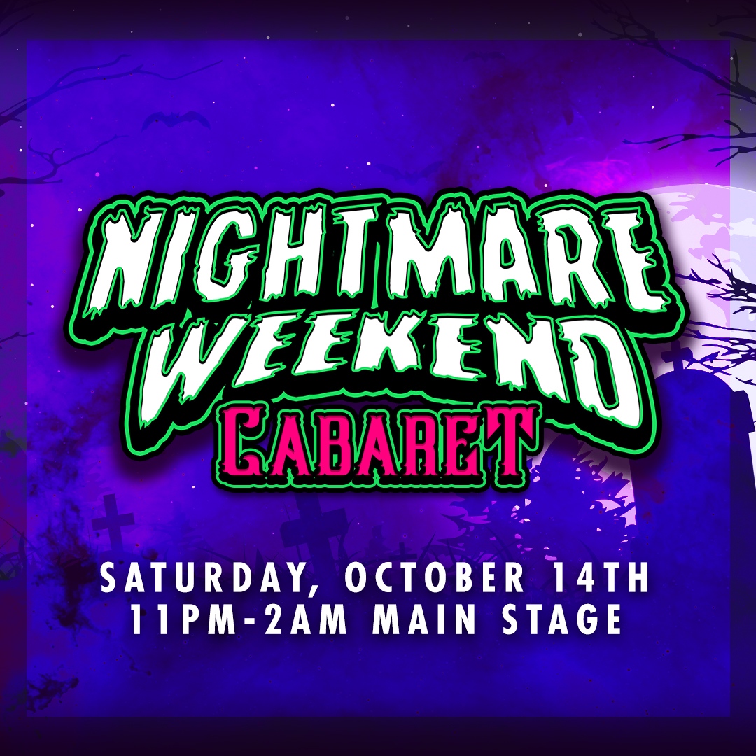 Welcome to our creepy cosplay cabaret! Join us on the main stage at 11pm and watch as our performers take the stage to present the weirdest, wildest, and sexiest variety show this side of the cosmos!

Check Out the Schedule here! galaxycon.com/pages/nightmar…

#NightmareWeekend