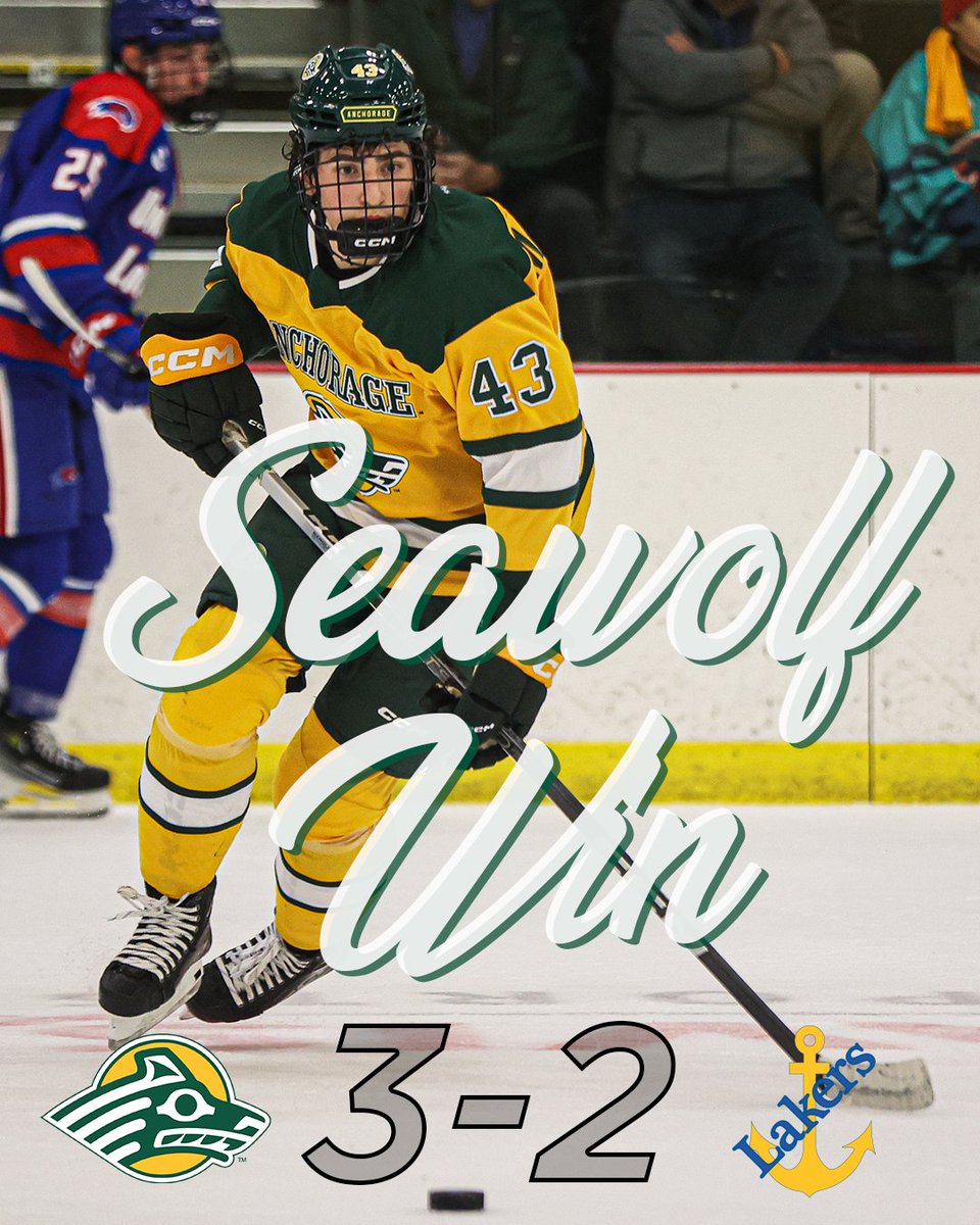 Seawolves defeat the Lakers 3-2 to earn the weekend split. Karter McNarland scores his first career goal, and Porter Schachle scores twice.