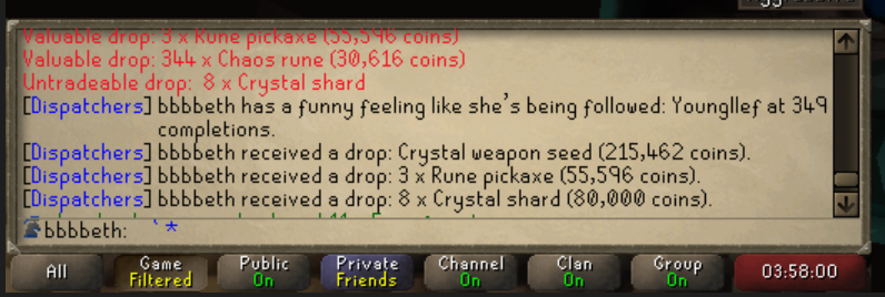 beth_osrs's tweet photo. pet rng is popping off https://t.co/F9PpFiForh